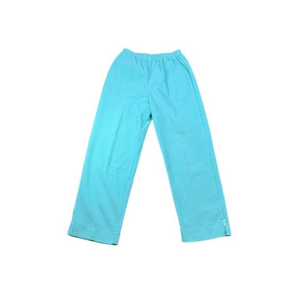 VTG WEK Woman Pants Women Size Large USA 80s 90's Cotton Elastic Waistband
